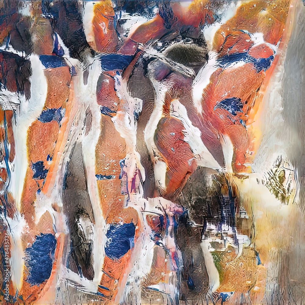 Fototapeta premium Abstract art background with watercolor. Beautiful Natural Luxury. Tender and dreamy wallpaper.