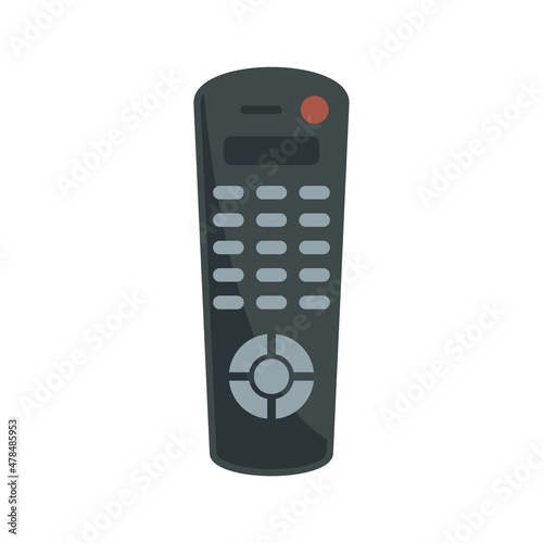 Button remote control icon flat isolated vector