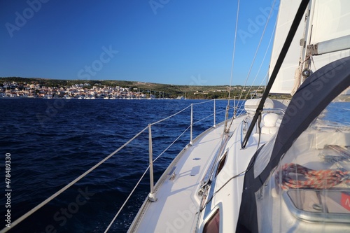 Sailing near Primosten, Croatia