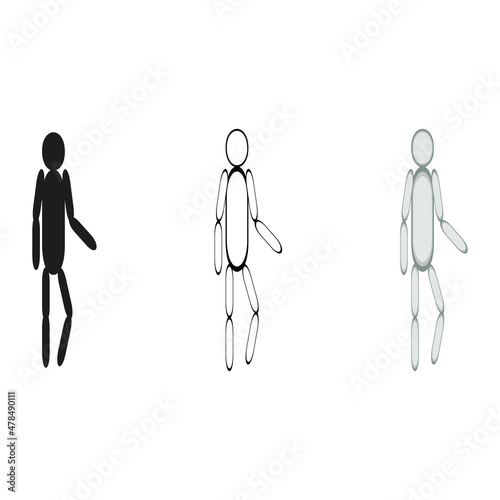 A jpeg illustration of a figure isolated on transparent background. Designed for web concepts, templates, prints