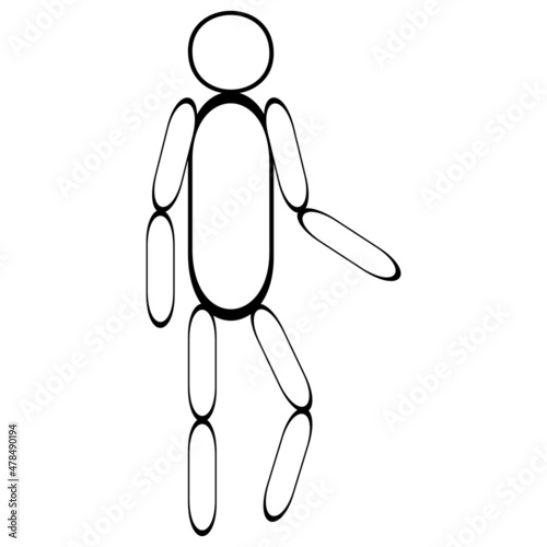 A jpeg illustration of a figure isolated on transparent background. Designed for web concepts, templates, prints