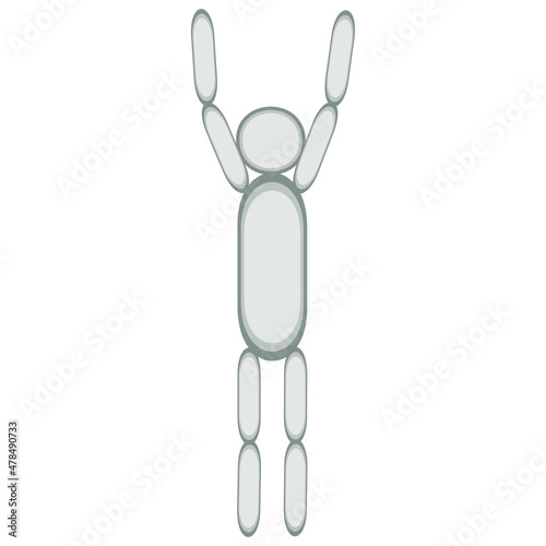 A jpeg illustration of a figure isolated on transparent background. Designed for web concepts, templates, prints