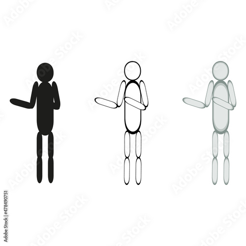 A jpeg illustration of a figure isolated on transparent background. Designed for web concepts, templates, prints