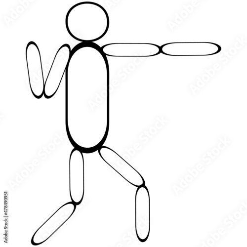 A jpeg illustration of a figure isolated on transparent background. Designed for web concepts, templates, prints