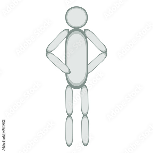 A jpeg illustration of a figure isolated on transparent background. Designed for web concepts, templates, prints