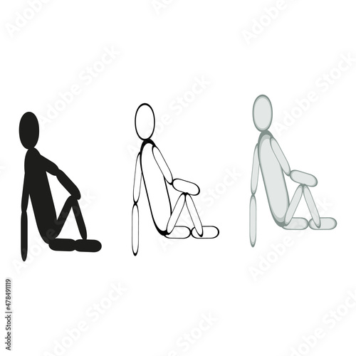 A jpeg illustration of a figure isolated on transparent background. Designed for web concepts, templates, prints