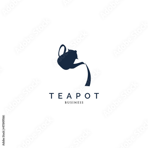 Teapot icon logo design inspiration
