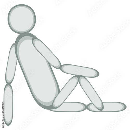 A jpeg illustration of a figure isolated on transparent background. Designed for web concepts, templates, prints