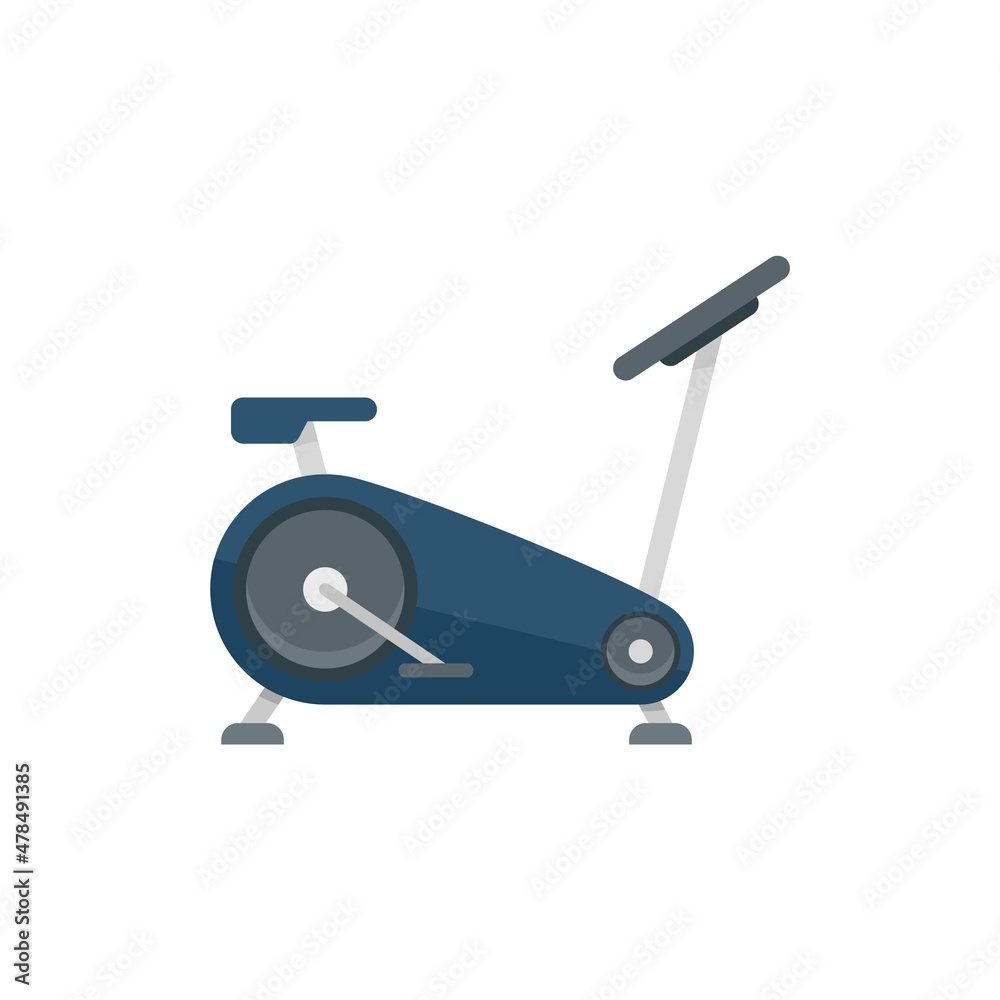 Exercise bike device icon flat isolated vector Exercise bike device icon flat isolated vector