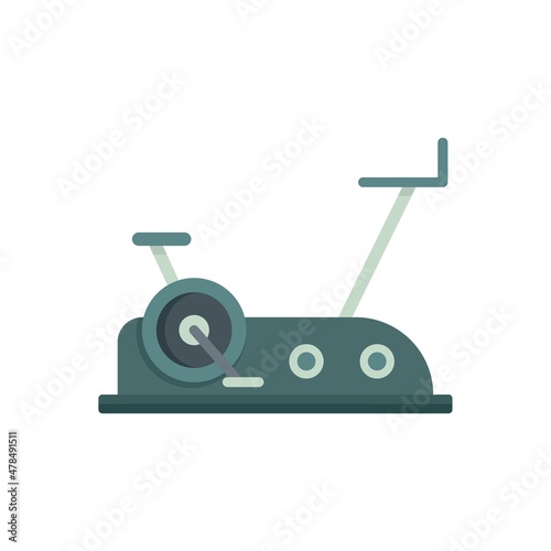 Exercise bike equipment icon flat isolated vector