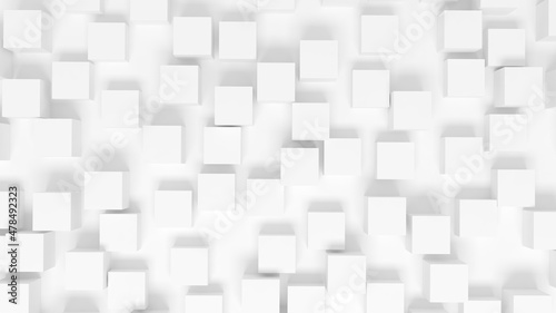 Abstract 3D white geometric background