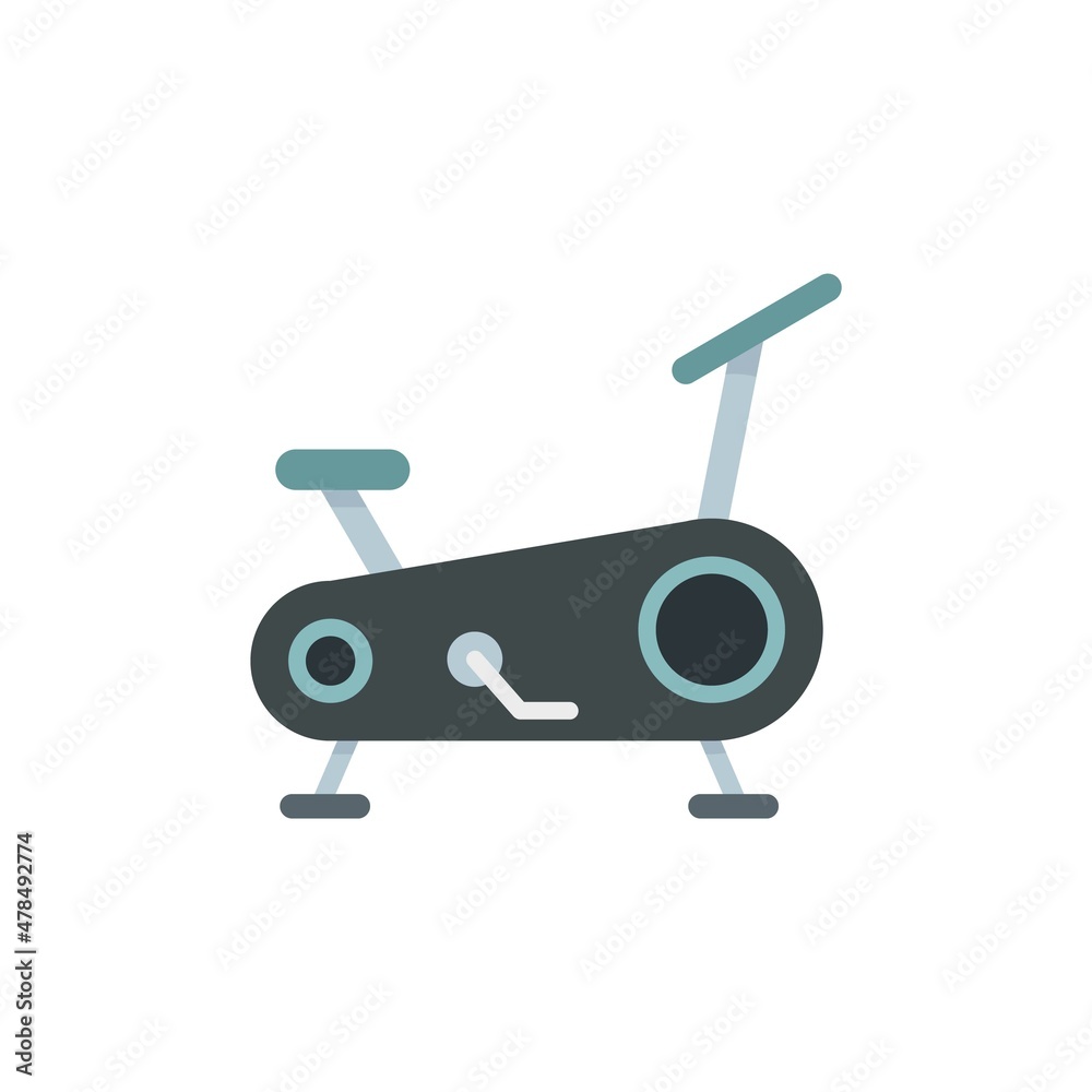 Sport exercise bike icon flat isolated vector Sport exercise bike icon flat isolated vector
