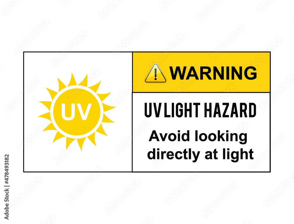 Fototapeta premium UV light hazard sign 