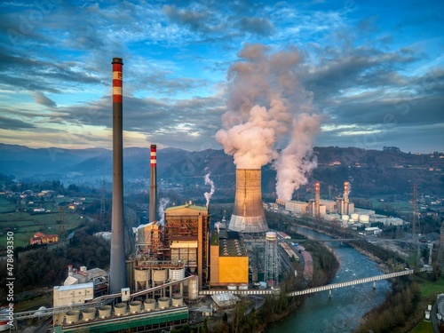 Soto de ribera combined cycle thermal power plant in Asturias.