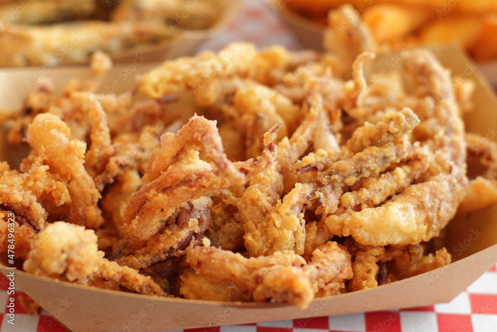 Fried fish appetizer, street food Fried fish appetizer, street food