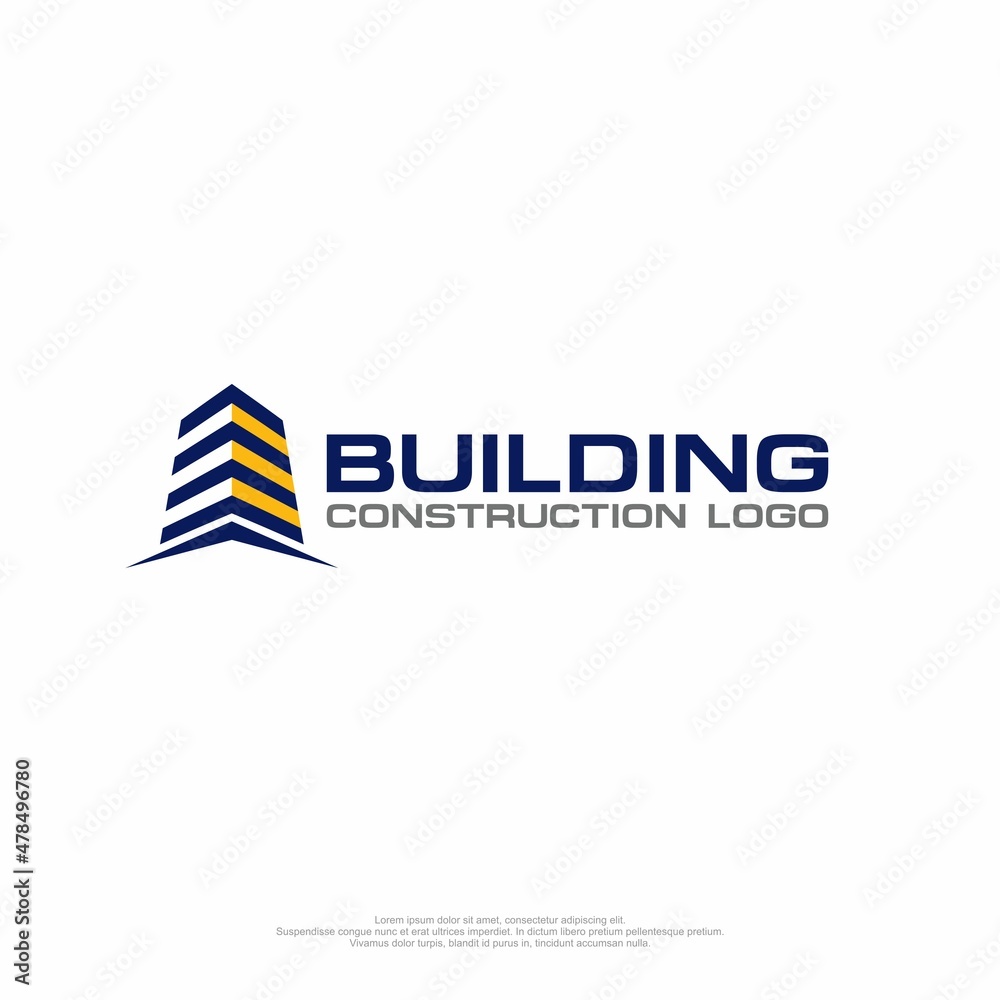 Obraz premium Building construction logo with minimalist style