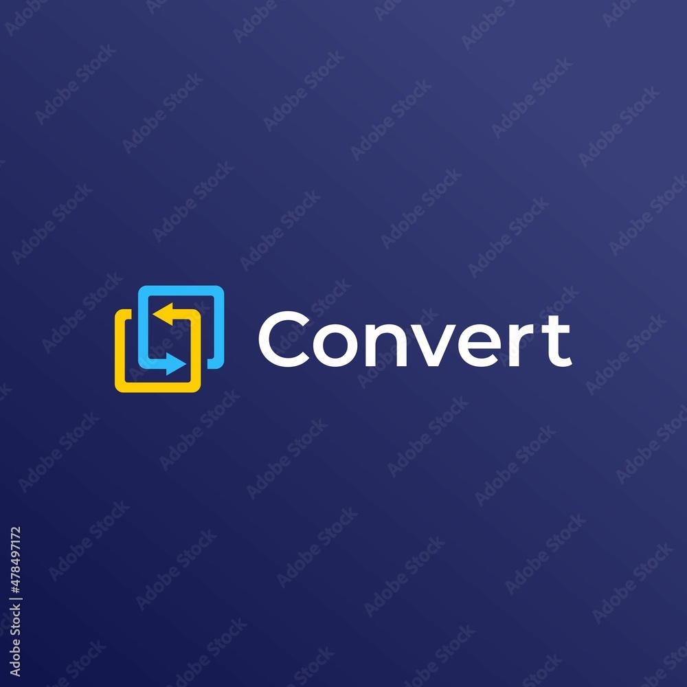 Converter logo with the arrow icon