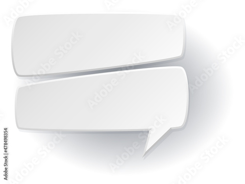 Wallpaper Mural Chat message. Blank white paper speech balloon Torontodigital.ca