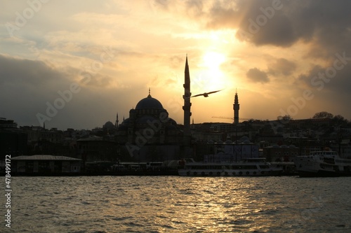 mosque in Istanbul in the sunset 