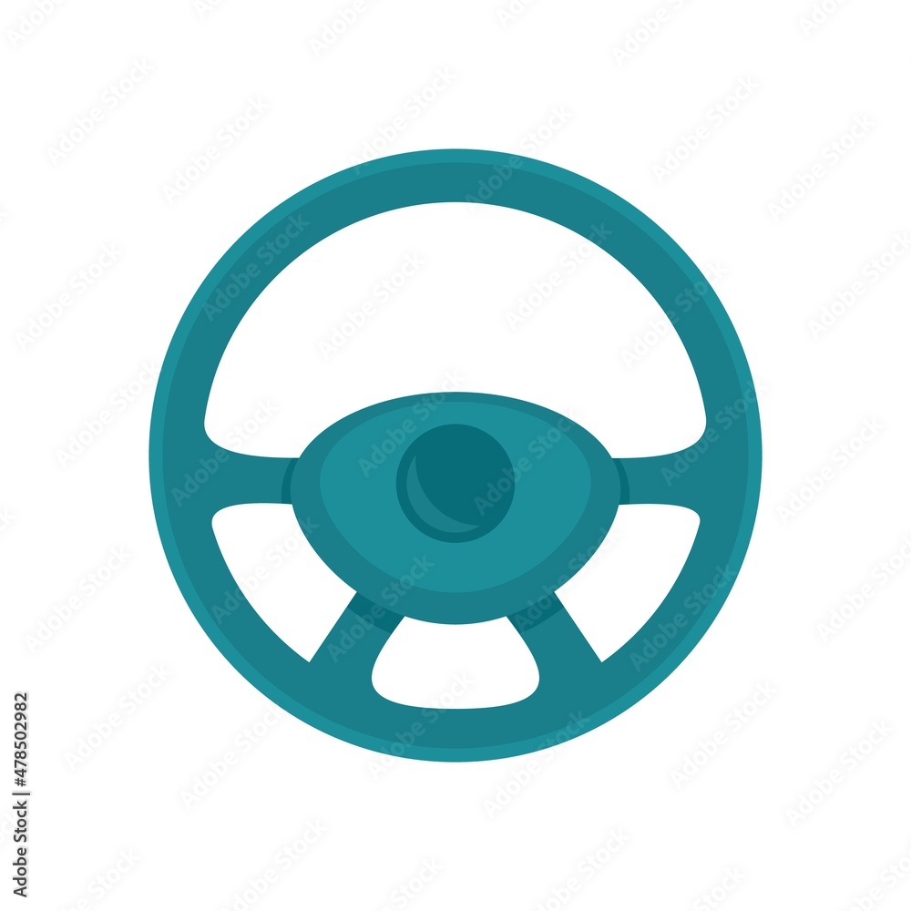 Obraz premium Tuning steering wheel icon flat isolated vector