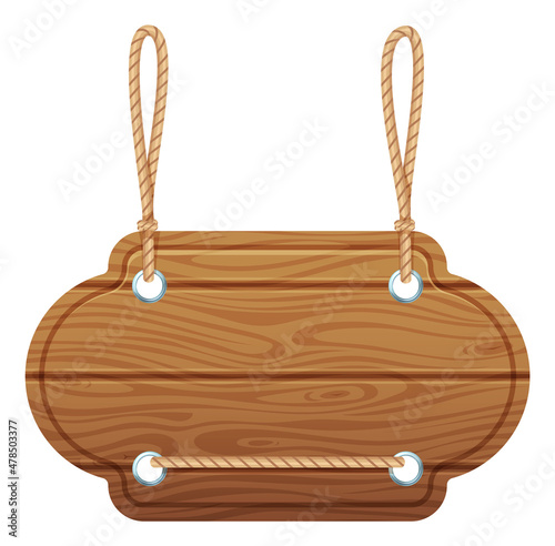 Wooden board template. Empty sign with wood texture