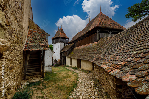 The fortified church of Visrci in Romania	 photo