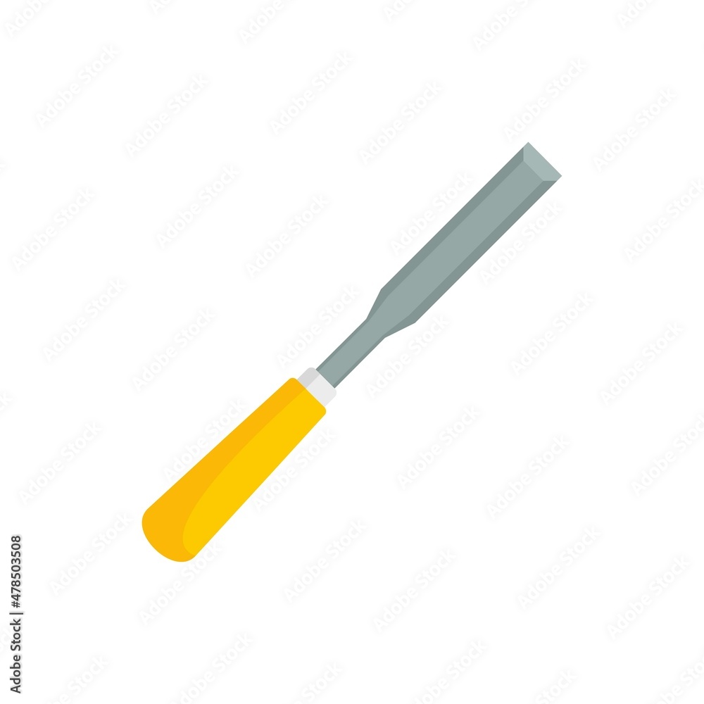 Carpenter chisel icon flat isolated vector Carpenter chisel icon flat isolated vector