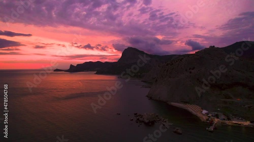 Crimea_Sudak - beach_sunset_01