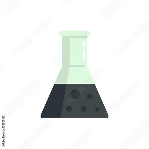 Textile color flask icon flat isolated vector