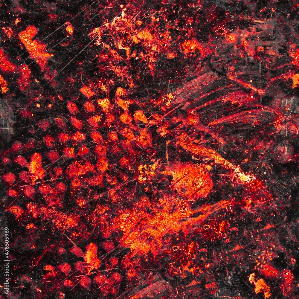 Red seamless grunge texture. Abstract chaotic background. Sample for creating a large seamless surface Red seamless grunge texture. Abstract chaotic background. Sample for creating a large seamless surface