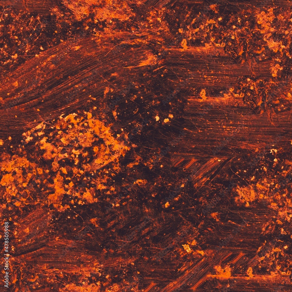 Orange seamless grunge texture. Abstract chaotic background. Sample for creating a large seamless surface Orange seamless grunge texture. Abstract chaotic background. Sample for creating a large seamless surface