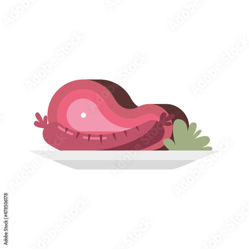 bbq food in dish