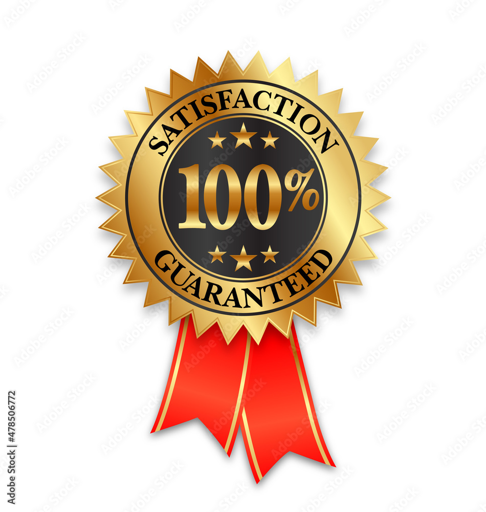 elegant gold and red satisfaction guaranteed seal elegant gold and red satisfaction guaranteed seal