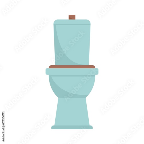 Digestion toilet icon flat isolated vector