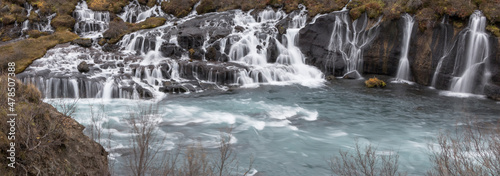 Hraunfossar Waterfall in Iceland