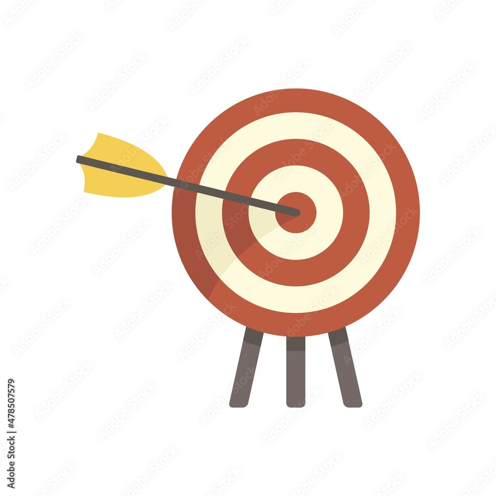 Arch target icon flat isolated vector Arch target icon flat isolated vector