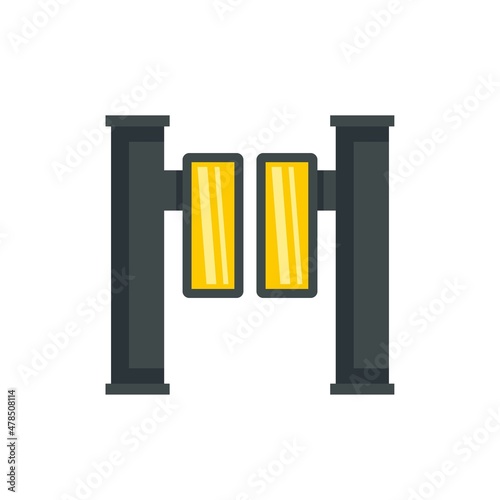 Access turnstile icon flat isolated vector