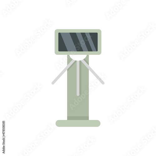 Tripod turnstile icon flat isolated vector