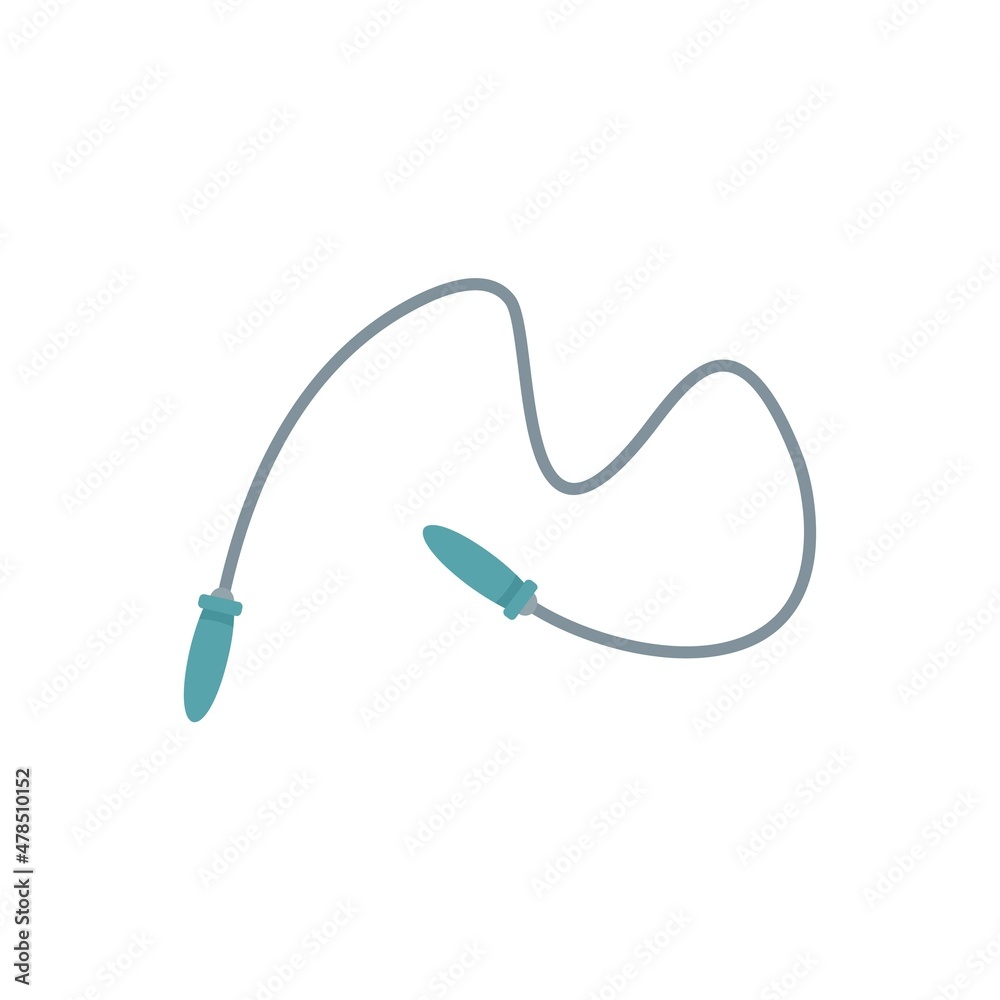 Jump rope icon flat isolated vector Jump rope icon flat isolated vector