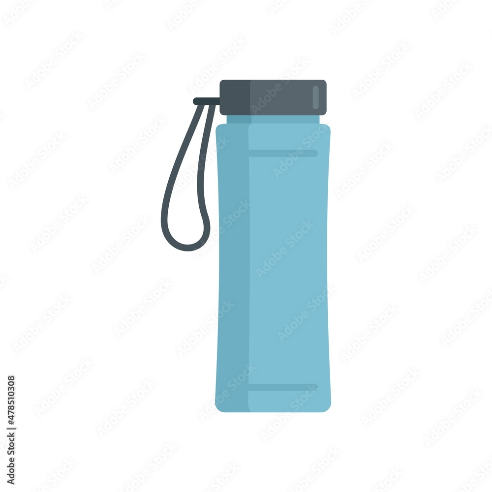 Gym water bottle icon flat isolated vector Gym water bottle icon flat isolated vector