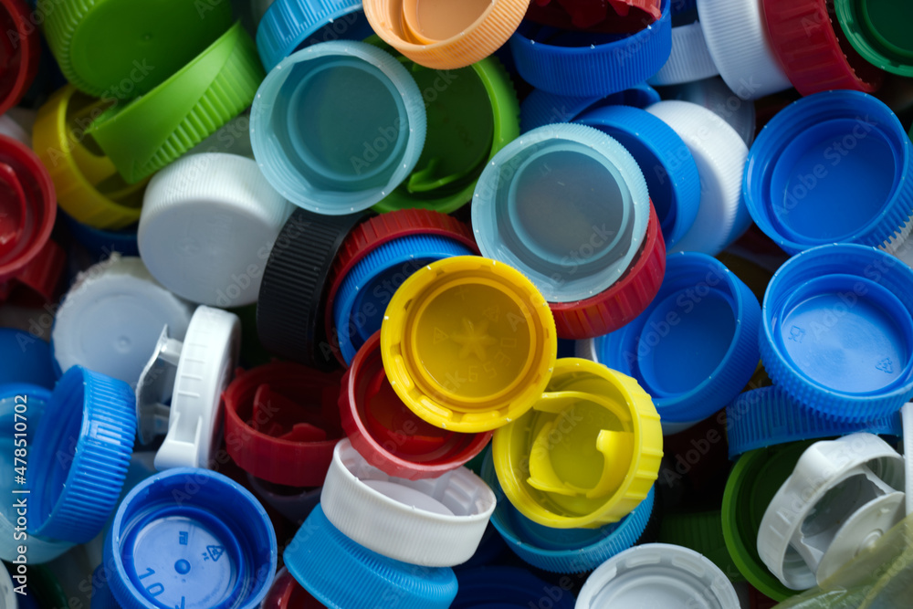 Plastic caps. Plastic caps.