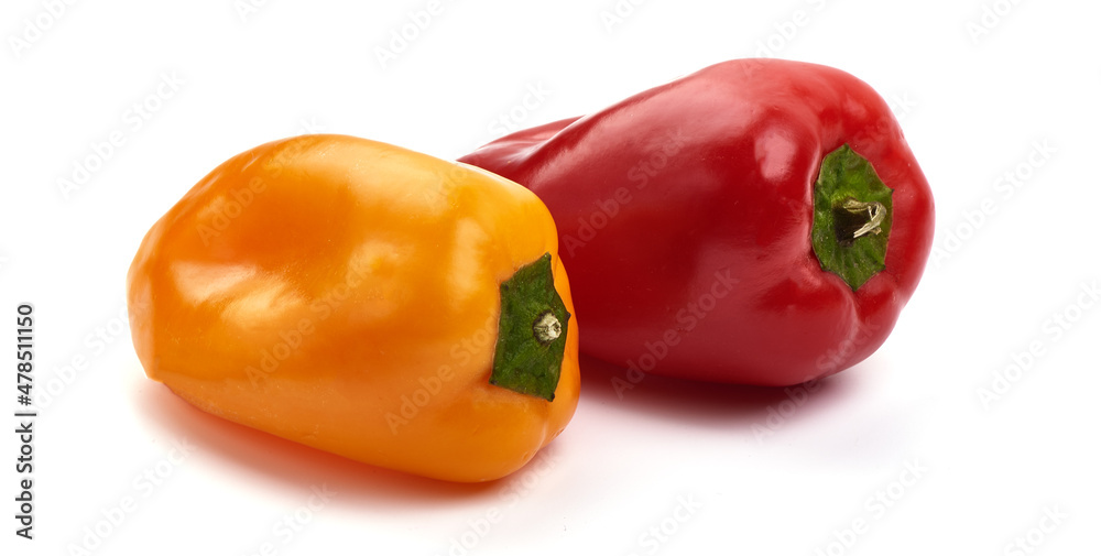 Sweet peppers, isolated on white background. Sweet peppers, isolated on white background.