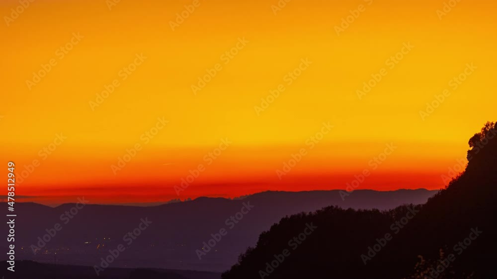 Tavertet mountains sunset timelapse in spain Tavertet mountains sunset timelapse in spain