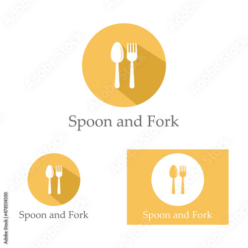 spoon,fork,and knife icon logo vector design template