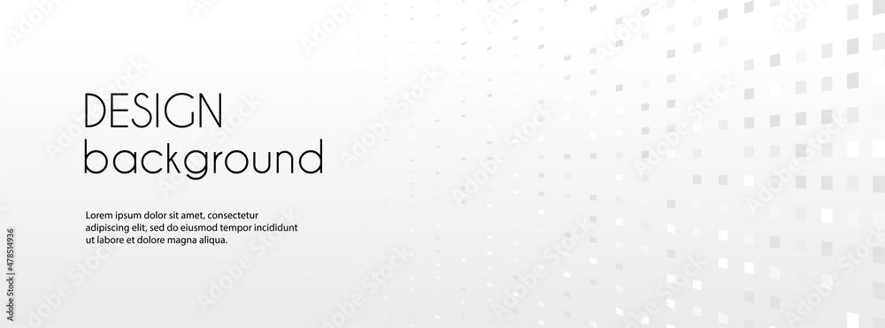 Fototapeta premium Abstract white minimal long banner. Vector horizontal trendy background with copy space for text. Facebook cover, web header