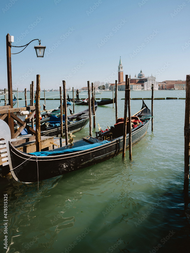 gondolas in Venice Italy