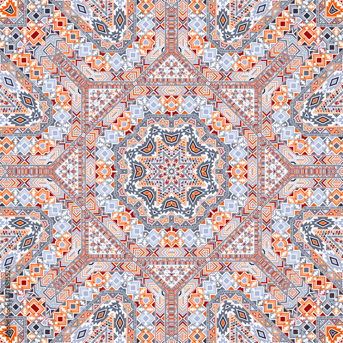 Abstract seamless pattern with geometric elements structure.