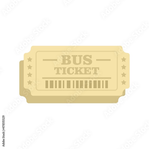 Payment bus ticket icon flat isolated vector
