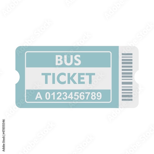Machine bus ticket icon flat isolated vector