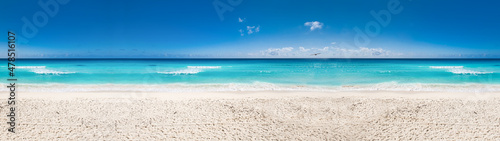 Caribbean sea coastline. Long banner © photopixel